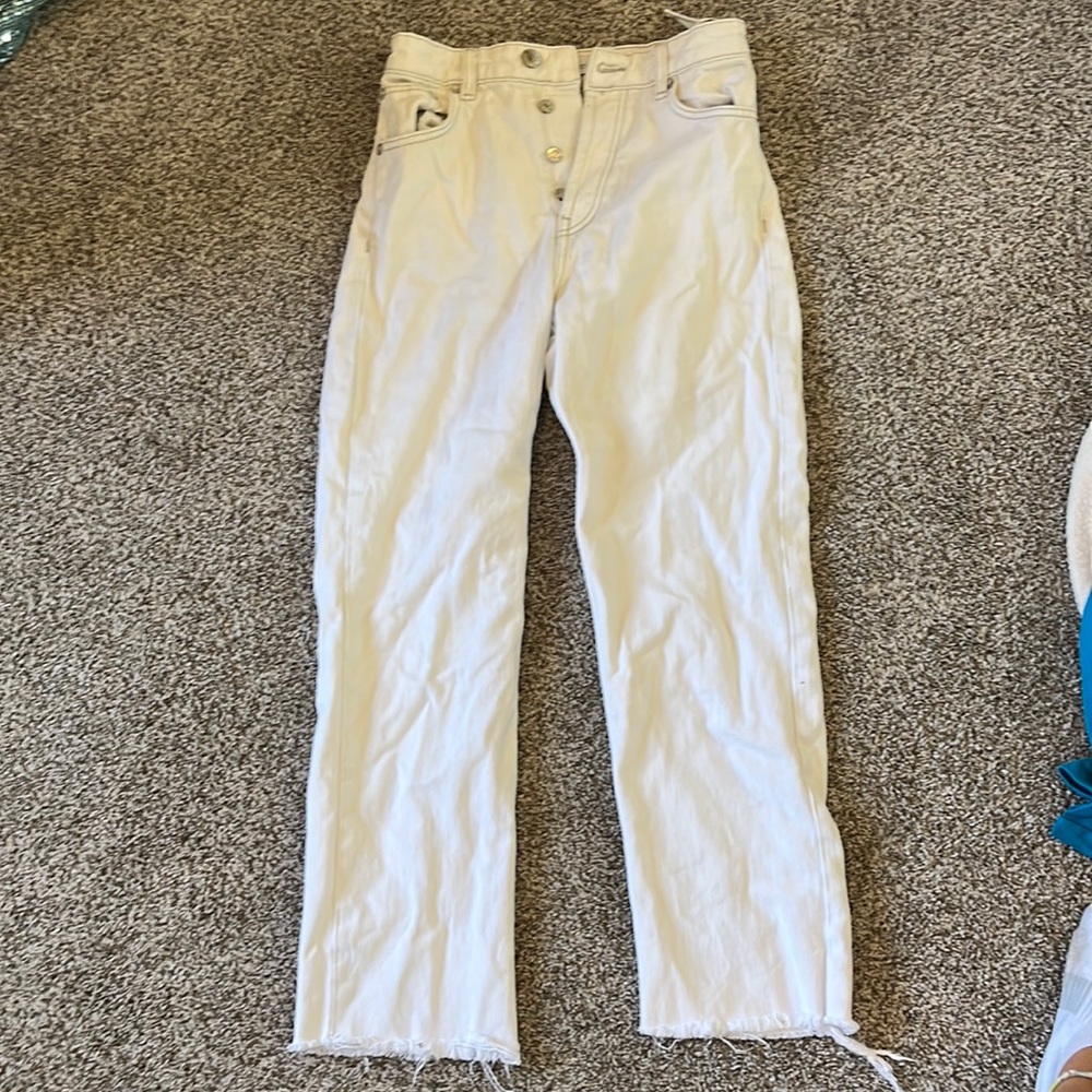 Mom jeans for zara in white